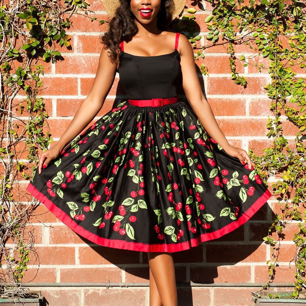 Pinup Couture - Jenny Dress is Cherry Print